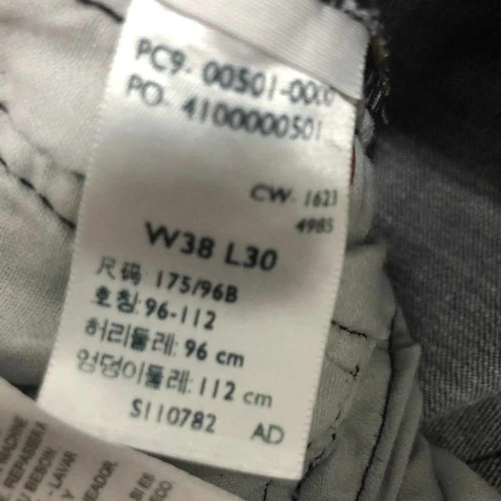 Levis 501 Original Fit Jeans 38x30‎ Faded Black Straight Leg Button Fly Denim